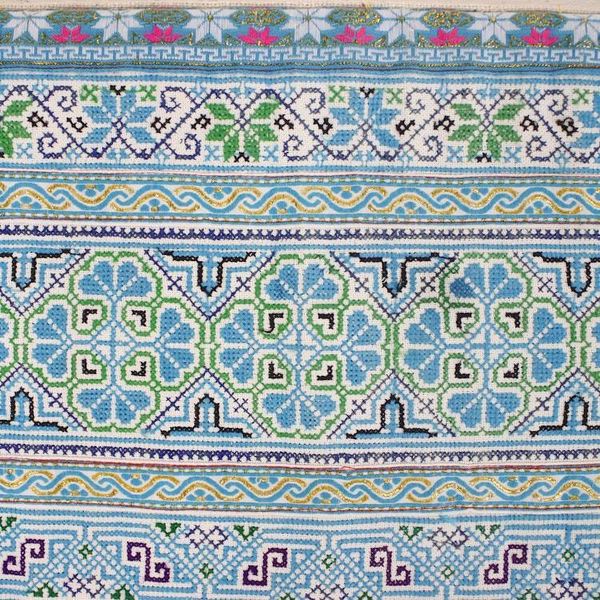 Alternate image for Cotton Blend Cushion Covers Woven by Hmong Artisans Pair Hmong Sky