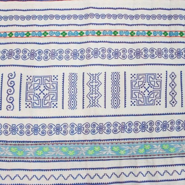 Alternate image for Cotton Blend Cushion Covers Woven by Hmong Artisans Pair Hmong Sky