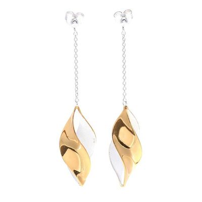 Alternate image for Gold-Accented Sterling Silver Dangle Earrings Twist and Shout