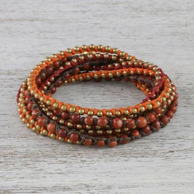 Alternate image for Boho Jasper Beaded Wrap Bracelet Boho Holiday
