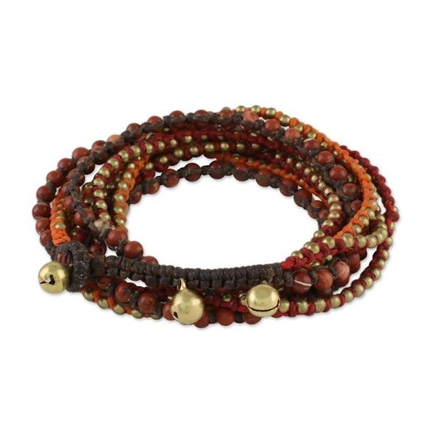 Alternate image for Boho Jasper Beaded Wrap Bracelet Boho Holiday