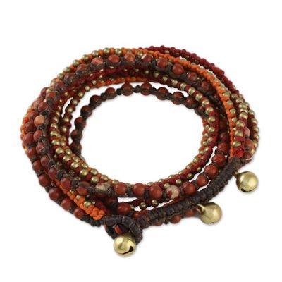 Alternate image for Boho Jasper Beaded Wrap Bracelet Boho Holiday