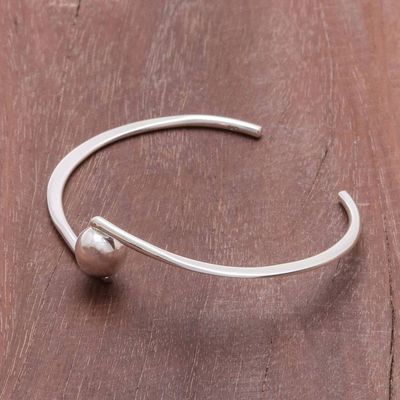 Alternate image for Modern Sterling Silver Pendant Cuff Bracelet from Thailand Wonderful Ball