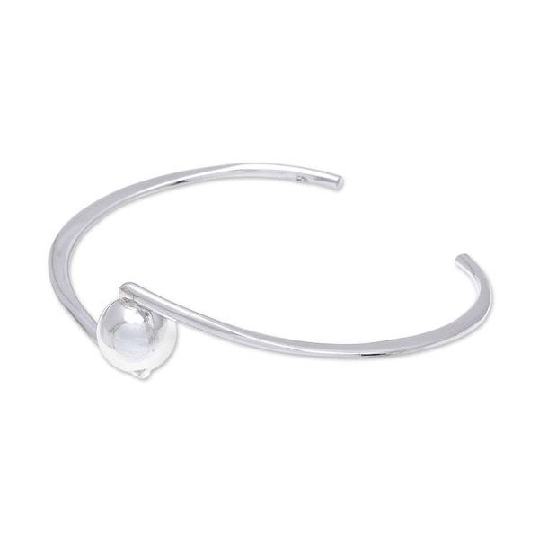 Alternate image for Modern Sterling Silver Pendant Cuff Bracelet from Thailand Wonderful Ball
