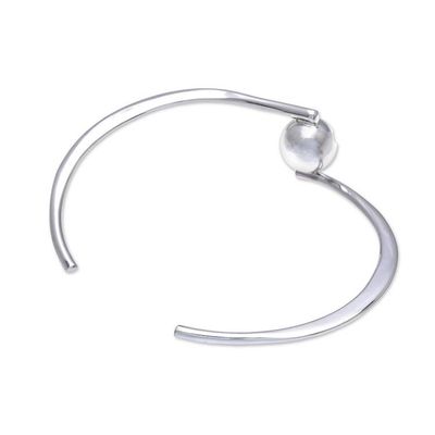 Alternate image for Modern Sterling Silver Pendant Cuff Bracelet from Thailand Wonderful Ball