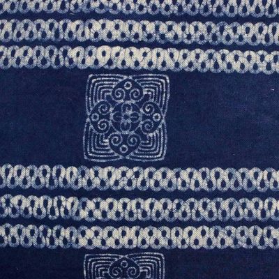 Alternate image for Hand Crafted Blue Batik Square Cushion Covers Pair Indigo Dreams