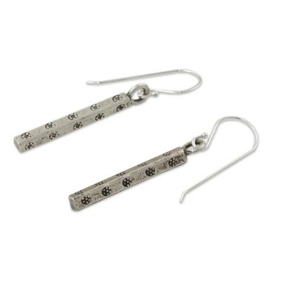 Alternate image for Hill Tribe 950 Silver Dangle Earrings Life