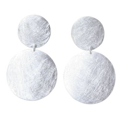 Alternate image for Handmade Sterling Silver Dangle Earrings Mythical Eclipse