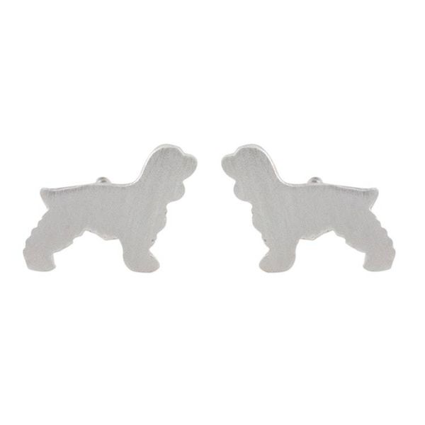 Alternate image for Springer Spaniel Sterling Silver Stud Earrings from Thailand Springer Spaniel