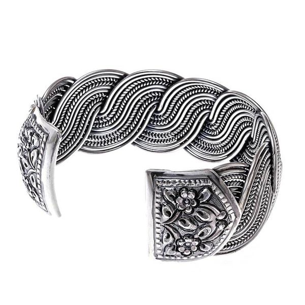 Alternate image for Serpentine Intertwined Sterling Silver Bands Cuff Bracelet Serpentine Elegance