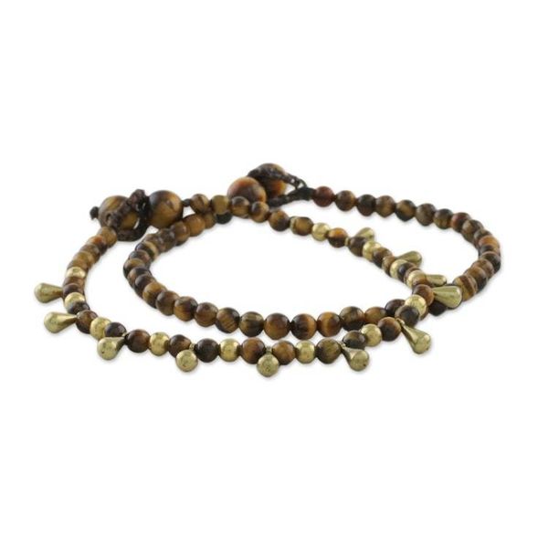 Alternate image for Tigers Eye Beaded Bracelets from Thailand Pair Beautiful Forever