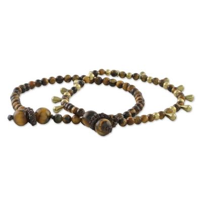 Alternate image for Tigers Eye Beaded Bracelets from Thailand Pair Beautiful Forever
