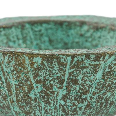Alternate image for Green Recycled Paper Decorative Bowl from Thailand Ocean Green