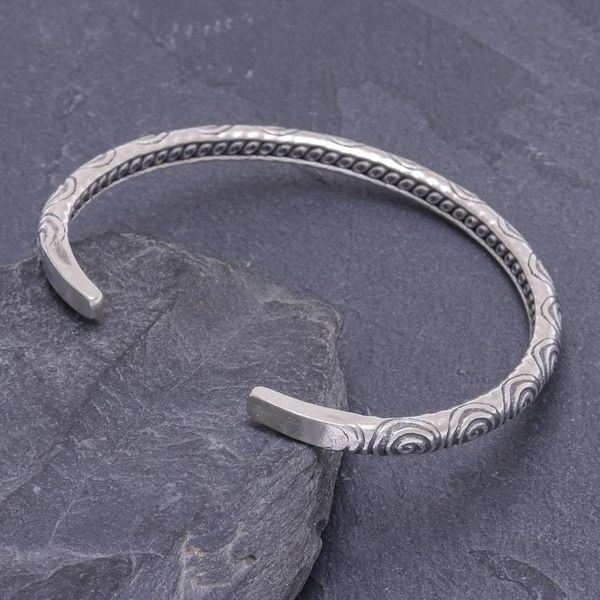 Alternate image for Handmade Karen Silver Spiral Cuff Bracelet Spiral Detour