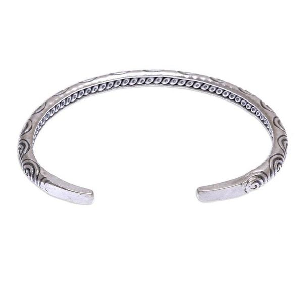 Alternate image for Handmade Karen Silver Spiral Cuff Bracelet Spiral Detour