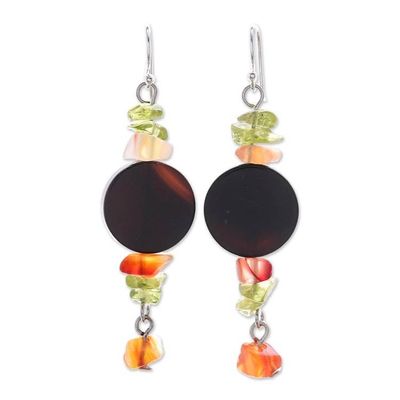 Alternate image for Onyx Beaded Dangle Earrings Radiant Night