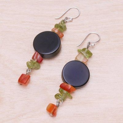 Alternate image for Onyx Beaded Dangle Earrings Radiant Night