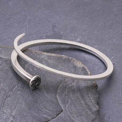 Alternate image for Fun Sterling Silver Nail Cuff Bracelet Nailed It