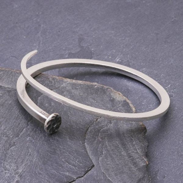 Alternate image for Fun Sterling Silver Nail Cuff Bracelet Nailed It