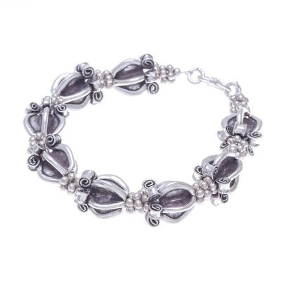 Alternate image for Ornate 950 Silver Hill Tribe Style Beaded Bracelet Ornate Baubles