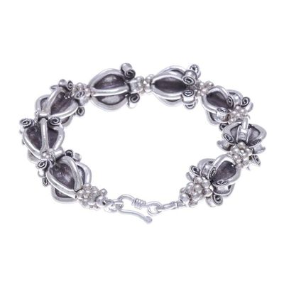 Alternate image for Ornate 950 Silver Hill Tribe Style Beaded Bracelet Ornate Baubles