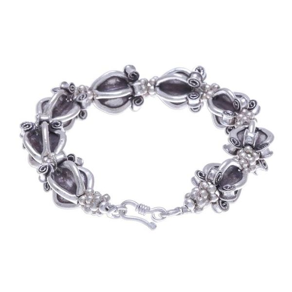 Alternate image for Ornate 950 Silver Hill Tribe Style Beaded Bracelet Ornate Baubles