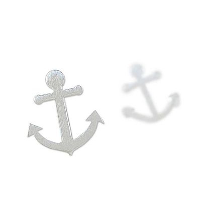 Alternate image for Sterling Silver Nautical Anchor Stud Earrings from Thailand Ship Anchors