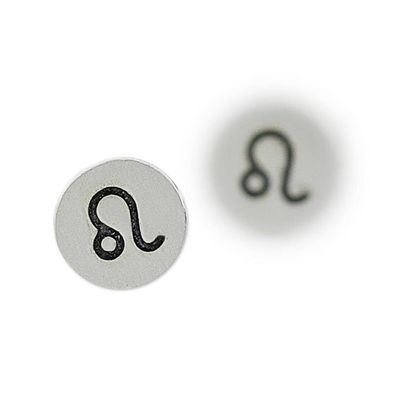 Alternate image for Sterling Silver Leo Stud Earrings from Thailand Satin Leo