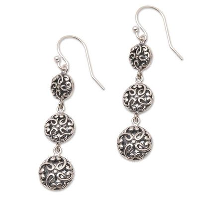 Alternate image for Handcrafted Sterling Silver Dangle Earrings from Bali Perfection in Nature
