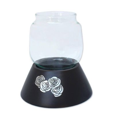 Alternate image for Mango wood candleholder Rose Glow