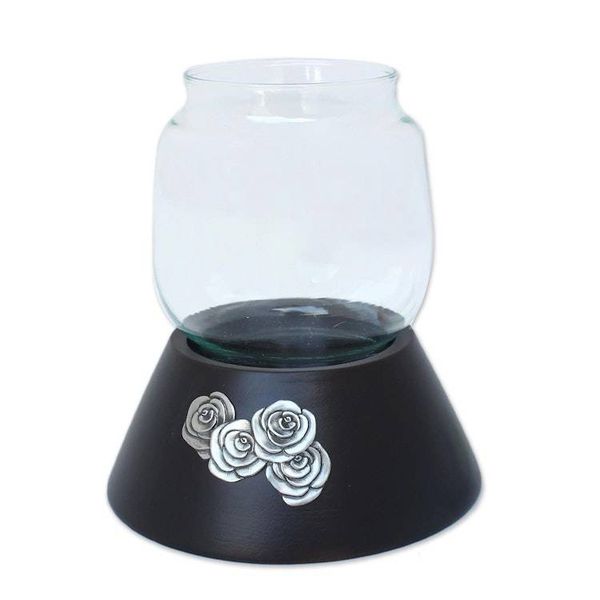 Alternate image for Mango wood candleholder Rose Glow