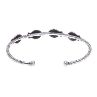 Alternate image for Fish Family 950 Silver Cuff Bracelet Fish Family