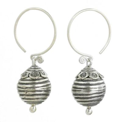 Alternate image for Artisan Crafted 950 Silver Dangle Earrings from Thailand Karen New Year