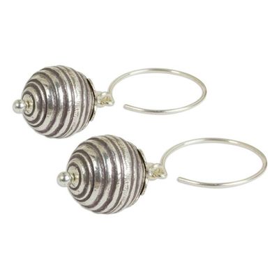 Alternate image for Artisan Crafted 950 Silver Dangle Earrings from Thailand Karen New Year