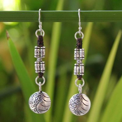Alternate image for Hill Tribe Silver Dangle Earrings from Thailand Hill Tribe Stories