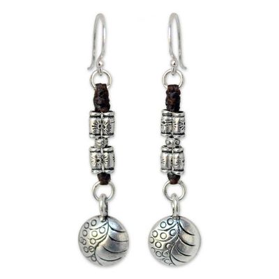Alternate image for Hill Tribe Silver Dangle Earrings from Thailand Hill Tribe Stories