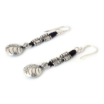 Alternate image for Hill Tribe Silver Dangle Earrings from Thailand Hill Tribe Stories