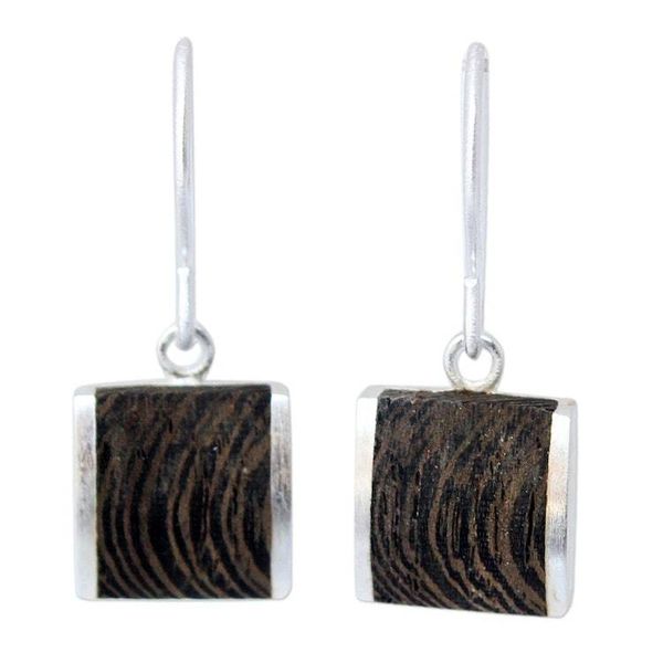 Alternate image for Handmade Wood Dangle Earrings from Thailand Natural Wonder
