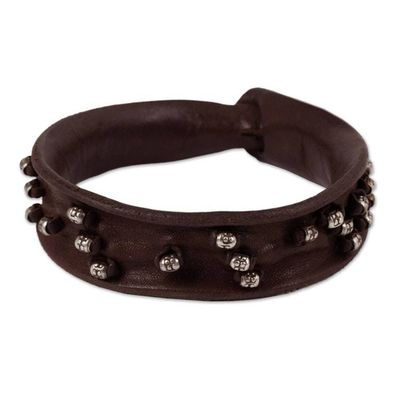 Alternate image for Leather wristband bracelet Mountain Rock