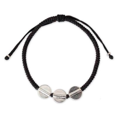 Alternate image for Unique Hill Tribe Silver Braided Bracelet Three Sisters