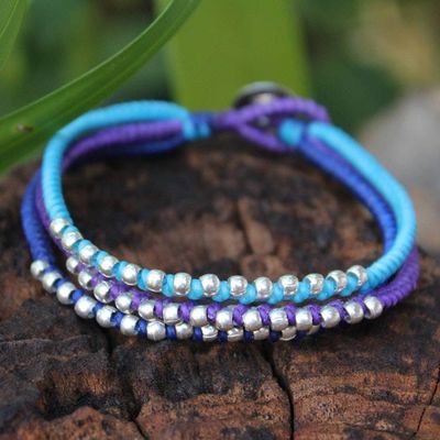 Alternate image for Hill Tribe Silver Braided Bracelet Cool Thai River