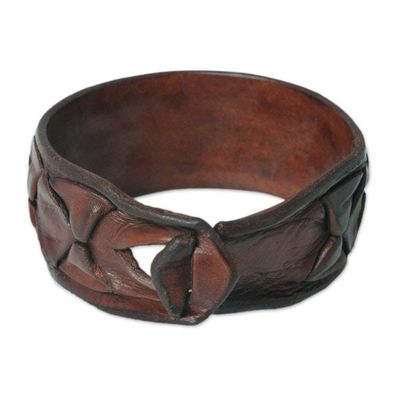 Alternate image for Mens Leather Wristband Bracelet Sukhothai Brown