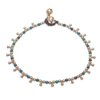 Alternate image for Serpentine Beaded Charm Anklet from Thailand Bohemian Shower