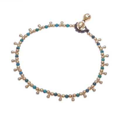 Alternate image for Serpentine Beaded Charm Anklet from Thailand Bohemian Shower