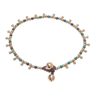 Alternate image for Serpentine Beaded Charm Anklet from Thailand Bohemian Shower