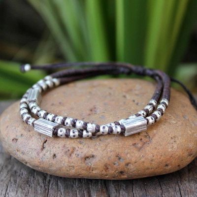 Alternate image for Hill Tribe Silver Braided Bracelet Hill Tribe Geometry