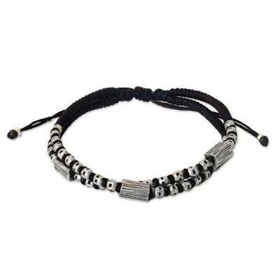 Alternate image for Hill Tribe Silver Braided Bracelet Hill Tribe Geometry