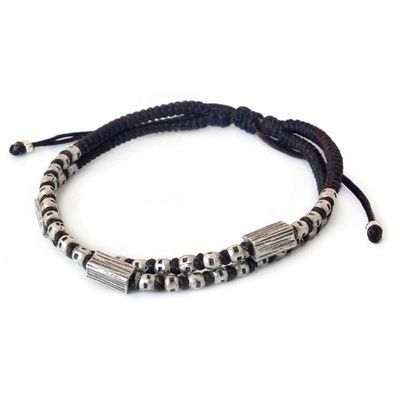 Alternate image for Hill Tribe Silver Braided Bracelet Hill Tribe Geometry