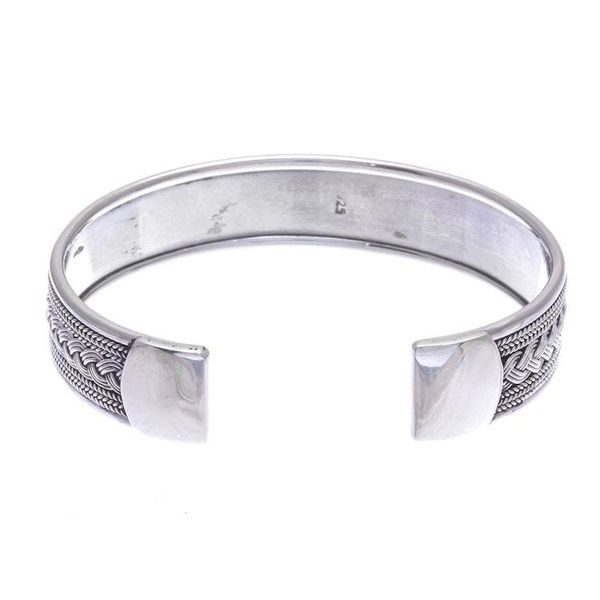 Alternate image for Braid and Rope Motif Sterling Silver Cuff Bracelet Karen Plaits