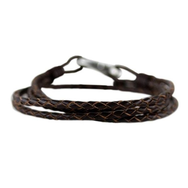 Alternate image for Sable Braided Leather Cord Bracelet from Thailand Braided Friendship in Sable